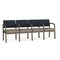 Lesro Lenox Steel 4 Seat Tandem Seating Metal Frame, Bronze, RS Night Sky Back, MD Farro Seat LS4103 - alternate 1